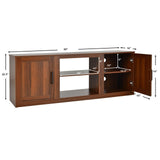 Mueble de TV con puertas corredizas dobles para televisores de hasta 65 pulgadas