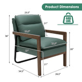 Sillón individual con respaldo y asiento acolchados extragruesos