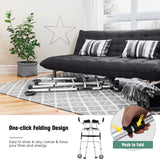 Height Adjustable Rolling Walker With Seat and Armrest Pad