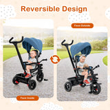 4-in-1 Baby Tricycle Toddler Trike with Convertible Seat