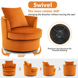 Sillón giratorio moderno 360° sin necesidad de montaje - Naranja