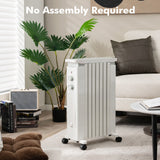1500W Portable Oil Filled Radiator Heater with 3 Heat Settings