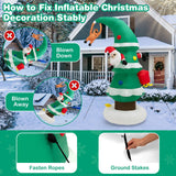 Árbol de Navidad inflable de 8 pies con Papá Noel