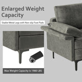 Large 3-Seat Sofa Sectional with Metal Legs for 3-4 people