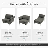 Sofá seccional modular extra grande en forma de L con chaise reversible para 4-5 personas