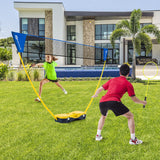 Set de bádminton portátil para deportes al aire libre con 2 volantes
