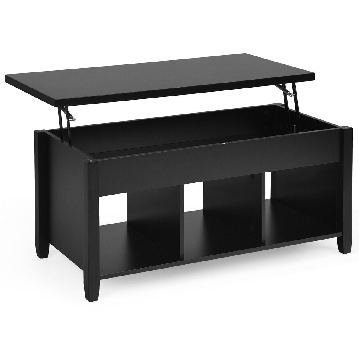 Mesa de centro con compartimento de almacenaje oculto