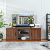 Mueble de TV con puertas corredizas dobles para televisores de hasta 65 pulgadas
