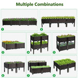 Juego de 4 jardineras elevadas para flores, verduras y hierbas