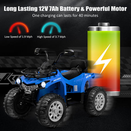 Quad ATV de 12V para niños con MP3 y faros delanteros
