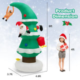 Árbol de Navidad inflable de 8 pies con Papá Noel