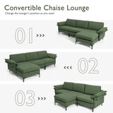 Sofá seccional modular extra grande en forma de L con chaise reversible para 4-5 personas