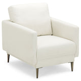 Sillón decorativo moderno tapizado con cojín de respaldo extraíble