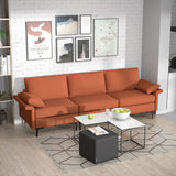 Large 3-Seat Sofa Sectional with Metal Legs for 3-4 people