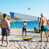 Set de bádminton portátil para deportes al aire libre con 2 volantes