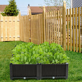 Juego de 4 jardineras elevadas para flores, verduras y hierbas