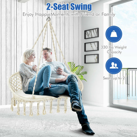 Sillón colgante para hamaca de 2 personas