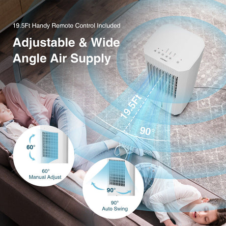 Enfriador de aire evaporativo 3 en 1 con 3 modos - Blanco
