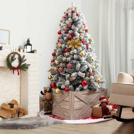 Caja de madera para el tronco del árbol de 28.5 pulgadas para uso en interiores y exteriores