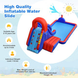 Tobogán de agua inflable 5 en 1 con muro de escalada