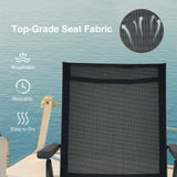 2 Pieces Foldable Chaise Lounge Chair with 2-Position Footrest