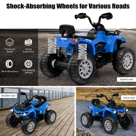 Quad ATV de 12V para niños con MP3 y faros delanteros