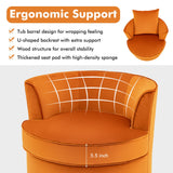 Sillón giratorio moderno 360° sin necesidad de montaje - Naranja