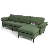 Sofá seccional modular extra grande en forma de L con chaise reversible para 4-5 personas