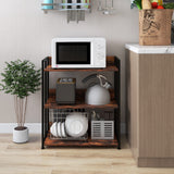 3/5-Tier Industrial Bookshelf Storage Shelf Display Rack with Adjustable Shelves