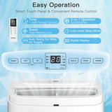 Aire acondicionado portátil 3 en 1 de 9000 BTU con control remoto - Blanco