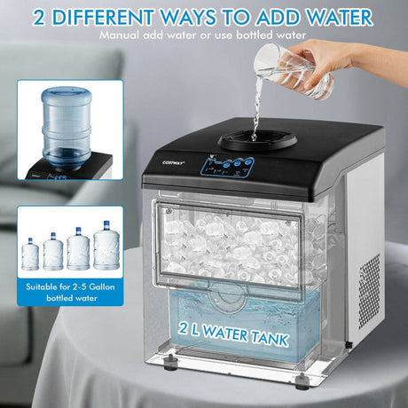 Dispensador de agua y máquina de hielo 2 en 1