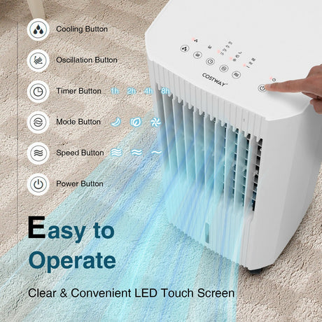 Enfriador de aire evaporativo 3 en 1 con 3 modos - Blanco