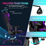 Silla Gamer Ajustable Giratoria para Computadora con Luces LED Dinámicas