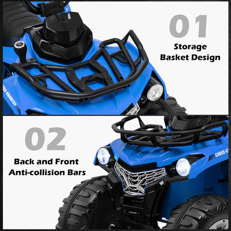 Quad ATV de 12V para niños con MP3 y faros delanteros