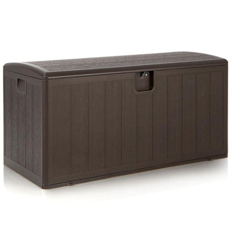 Caja de almacenamiento con cerradura para terraza, grande, resistente a la intemperie, de 397 litros
