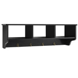 Wall Mount Cubby Organizer Hooks Entryway Storage Shelf