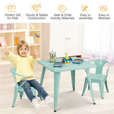 Mesa de actividades de acero cuadrada para niños de 27 pulgadas - Azul