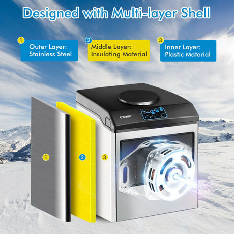 Dispensador de agua y máquina de hielo 2 en 1