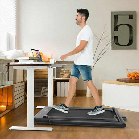 Cinta de correr plegable 2 en 1 con doble pantalla LED