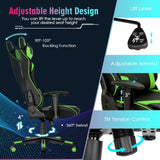 Silla Gamer Ajustable Giratoria para Computadora con Luces LED Dinámicas