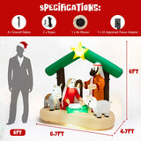 6.7 pies inflable navideño con luces LED