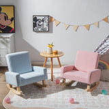 Mecedora infantil con patas de madera maciza