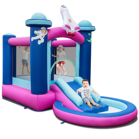 Castillo hinchable espacial 3 en 1 con soplador de 480W