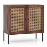 Kitchen Sideboard with 2 Rattan Doors and Adjustable Shelf