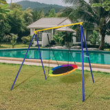 Soporte de columpio de acero tipo A, extra grande y resistente