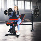 Banco de pesas olímpico ajustable para ejercicio de cuerpo completo y entrenamiento de fuerza