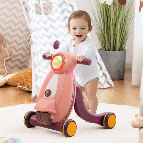 Andador de aprendizaje 2 en 1 con luces y sonidos para bebés