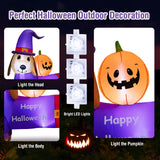 Dachshund inflable de Halloween de 5 pies de largo con calabaza