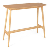Mesa Alta de Bambú de 48 Pulgadas, Mesa de Consola de Comedor Tipo Bar-Natural