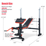 Banco de pesas olímpico ajustable para ejercicio de cuerpo completo y entrenamiento de fuerza